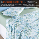 Ver imagem 2 de Conjunto de Lencol Casal Queen Size Selin 04 Pçs Toque Super Macio Cotton:verde