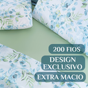 Ver imagem 3 de Conjunto de Lencol Casal Queen Size Selin 04 Pçs Toque Super Macio Cotton:verde
