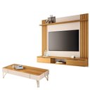 Ver imagem 1 de Painel para Tv Suspenso Solus e Mesa de Centro Cadenza Cinamomo Off White – Hb Móveis