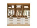 Ver imagem 4 de Guarda Roupa Casal 6 Portas 12 Gavetas Mônaco Plus D`doro Móveis - Branco