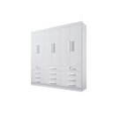 Ver imagem 1 de Guarda Roupa Casal 6 Portas 12 Gavetas Mônaco Plus D`doro Móveis - Branco
