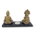 Ver imagem 2 de Porta Vela Proteção e Sorte 18x10cm Resina- Escolha o Modelo:deuses da Fortuna