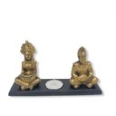 Ver imagem 1 de Porta Vela Proteção e Sorte 18x10cm Resina- Escolha o Modelo:deuses da Fortuna