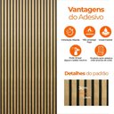 Ver imagem 4 de Placa Adesiva Flexível para Parede Painel Ripado Freijó Natural 58x300cm