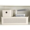 Ver imagem 4 de Cesto Organizador 27x12x9cm Flow Bege 3L Lavanderia Banheiro