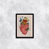 Quadro Decorativo Coração com Flores - 1