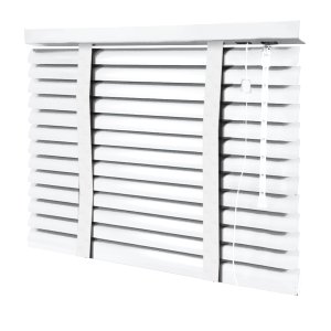 Persiana Horizontal - 1,70m Larg X 1,20m Alt - Alumínio 50mm com Fita Decorativa - Cor: Branca - Fit