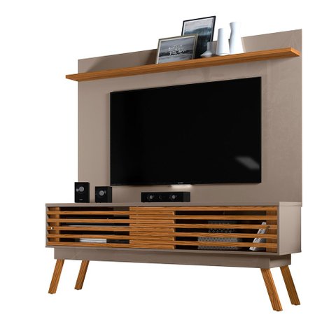 Rack Francis Porta de Correr + Painel para Tv até 60 Polegadas Fendi/ Naturale