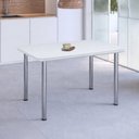 Ver imagem 1 de Mesa de Jantar 4 Lugares Retangular Tampo em MDP Fórmica Branco