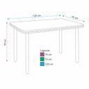 Ver imagem 3 de Mesa de Jantar 4 Lugares Retangular Tampo em MDP Fórmica Branco