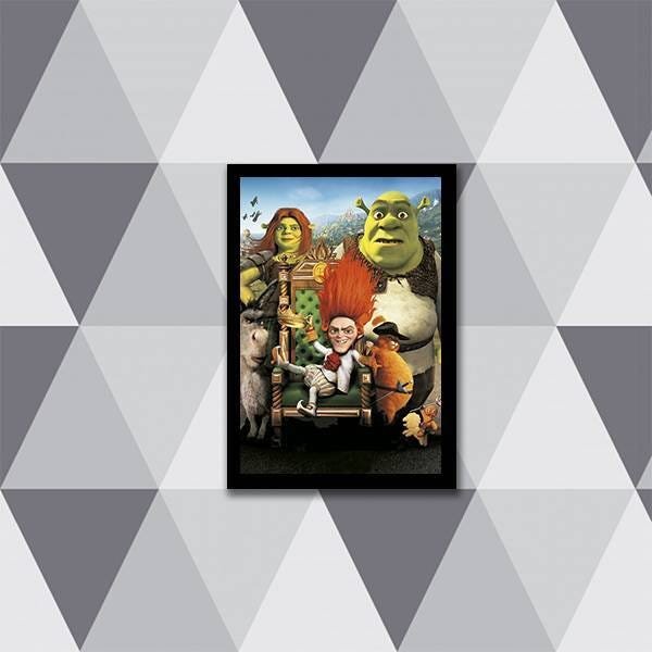 Quadro Decorativo Filme Shrek Personagens - 1