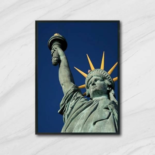 Quadro Decorativo Fotografia Colorida Estátua da Liberdade - 1