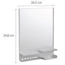 Ver imagem 3 de Armário Banheiro Espelheira Sobrepor Branco 26,5x6,5x34,8cm + Pia Lavatório Plástico