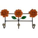 Ver imagem 1 de Suporte de Ferro 3 Ganchos Artesanal Rustico Colonial Decorativo - Laranja