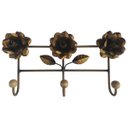 Ver imagem 1 de Suporte de Ferro 3 Ganchos Artesanal Rustico Colonial Decorativo - Verniz