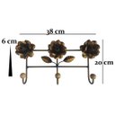 Ver imagem 2 de Suporte de Ferro 3 Ganchos Artesanal Rustico Colonial Decorativo - Verniz