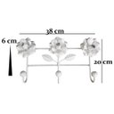 Ver imagem 2 de Suporte de Ferro 3 Ganchos Artesanal Rustico Colonial Decorativo - Branco