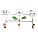 Ver imagem 1 de Alça de Ferro 3 Ganchos Artesanal Rustico Colonial Decorativo - Branco & Verniz