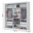 Ver imagem 4 de Guarda-roupa Casal Isabela 3 Portas de Correr com Espelho 4 Gavetas - Carioca Móveis