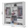 Guarda-roupa Casal Isabela 3 Portas de Correr com Espelho 4 Gavetas - Carioca Móveis - 4