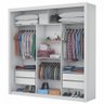 Guarda-roupa Casal Isabela 3 Portas de Correr com Espelho 4 Gavetas - Carioca Móveis - 3