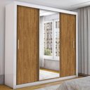Ver imagem 1 de Guarda-roupa Casal Isabela 3 Portas de Correr com Espelho 4 Gavetas - Carioca Móveis