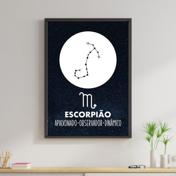 Quadro Decorativo Coleção Signos - Escorpião - 1