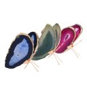 Ver imagem 3 de Borboleta Em Pedra Àgata Decorativa Com Ouro