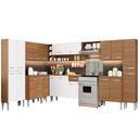 Ver imagem 3 de Armário de Cozinha Completa de Canto 513cm Rustic/Branco Emilly Big Madesa 02