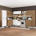Ver imagem 1 de Armário de Cozinha Completa de Canto 513cm Rustic/Branco Emilly Big Madesa 02