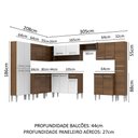 Ver imagem 4 de Armário de Cozinha Completa de Canto 513cm Rustic/Branco Emilly Big Madesa 02