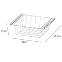 Ver mais imagens de Kit Gaveta Aramada Fruteira 28x31cm Lixeira Deslizante Cozinha 8,8l Cinza