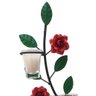 Castiçal De Rosas Artesanal Rustico De Varias Cores Lindo Para Decorar Em Casa - Vermelho Claro - 5