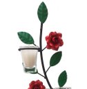 Ver imagem 5 de Castiçal De Rosas Artesanal Rustico De Varias Cores Lindo Para Decorar Em Casa - Vermelho Claro