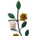 Ver imagem 5 de Castiçal Rustico Artesanal Com Flores De Ferro De Varias Cores Para Decoração - Amarelo