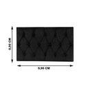 Ver imagem 3 de Cabeceira Cama Box Solteiro Helena Preta Sued 0,90 Suspensa