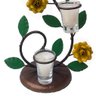 Castiçal de Velas Rustico em Ferro Artesanal para Copinhos de Vela - Amarelo - 4