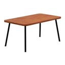Ver imagem 5 de Conjunto: Mesa Sala Jantar Stellar 1597 Aço C/ Tampo Madeirado 160x90cm e 6 Cadeiras Hug Rose/petra