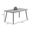 Ver imagem 3 de Conjunto: Mesa Sala Jantar Stellar 1597 Aço C/ Tampo Madeirado 160x90cm e 6 Cadeiras Hug Rose/petra