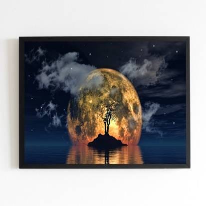 Quadro Decorativo Fotografia Noite na Ilha - 1