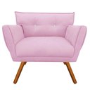 Ver imagem 2 de Kit 02 Poltronas Anitta Suede Rosa com Strass Pés Palito