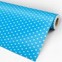 Ver imagem 3 de Papel de Parede Adesivo Poá Azul Listras - 004