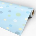 Ver imagem 3 de Papel de Parede Adesivo Poá Azul e Amarelo - 010
