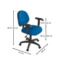 Ver imagem 2 de Cadeira para Escritório Executivo Osaka Azul