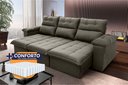 Ver imagem 5 de Sofá Retrátil/reclinável Verona 2,30m Suede Velut Tabaco C/ Molas Ensacadas - King House