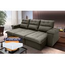 Ver imagem 2 de Sofá Retrátil/reclinável Verona 2,30m Suede Velut Tabaco C/ Molas Ensacadas - King House