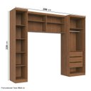 Ver imagem 3 de Guarda-Roupa Planejado 3 Peças 7 Portas Arani CabeCasa MadeiraOriginals Marrom/Cinamomo
