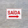 Combo 6 Placas De Sinalização Saída Com Seta Para Direita 30x20 Acesso - S-211 F9e - 3