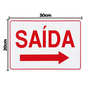 Ver imagem 2 de Combo 6 Placas De Sinalização Saída Com Seta Para Direita 30x20 Acesso - S-211 F9e