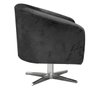 Kit 2 Poltronas Giratória Stella Suede Preto Base Giratória Cromada - D'Rossi - 4